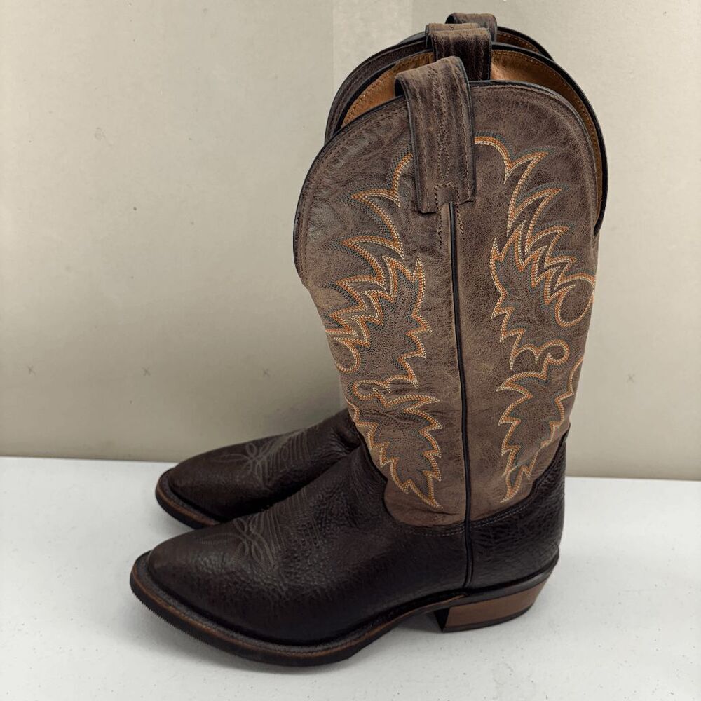 Tony Lama Conquistador Boots Men US 8.5‎ D Shoulder Leather Western Boots